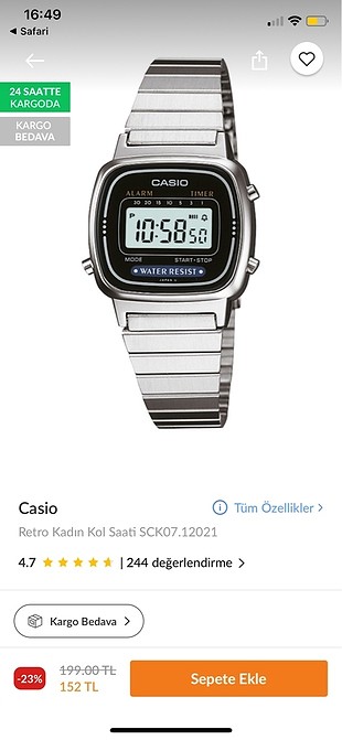 Casio Bayan kol saati