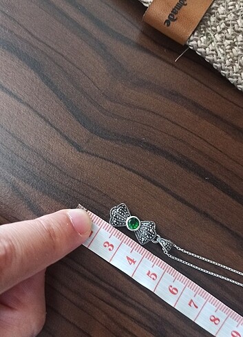  Beden gri Renk 925 ayar gümüş kolye