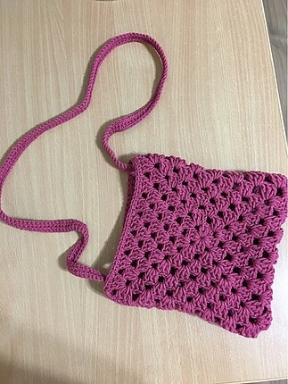  Beden pembe Renk Crochet çanta