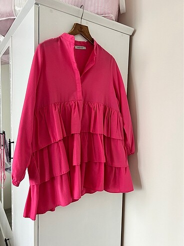 Pembe tunik 1 beden defosuz