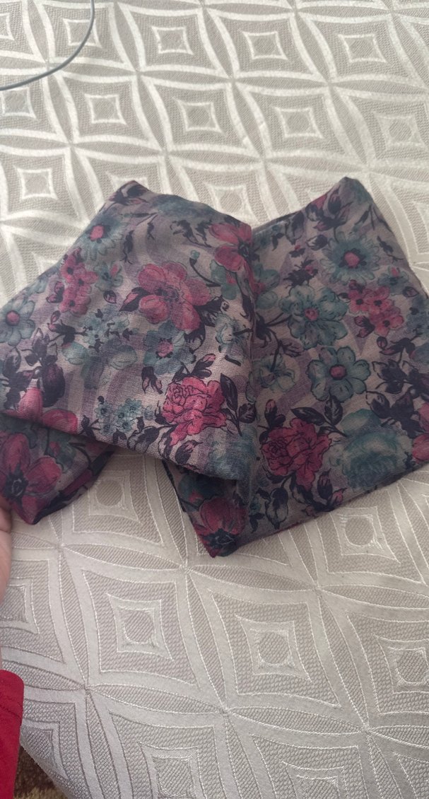 Bordo Bohem Tarzı Kadın şal - Görsel 2