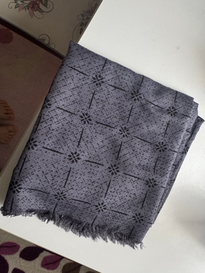 Gri Bohem Renkli Kadın Şal - Görsel 2