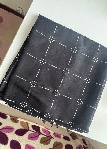 Nakışlı Siyah Bohem şal - Görsel 2