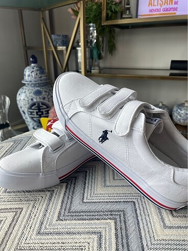 Ralph Lauren Beyaz Canvas Sneakers