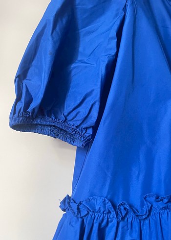 Mavi Fırfırlı Kız Çocuk Elbisesi B&G - Görsel 4