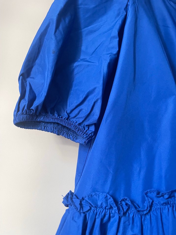 Mavi Fırfırlı Kız Çocuk Elbisesi B&G - Görsel 4