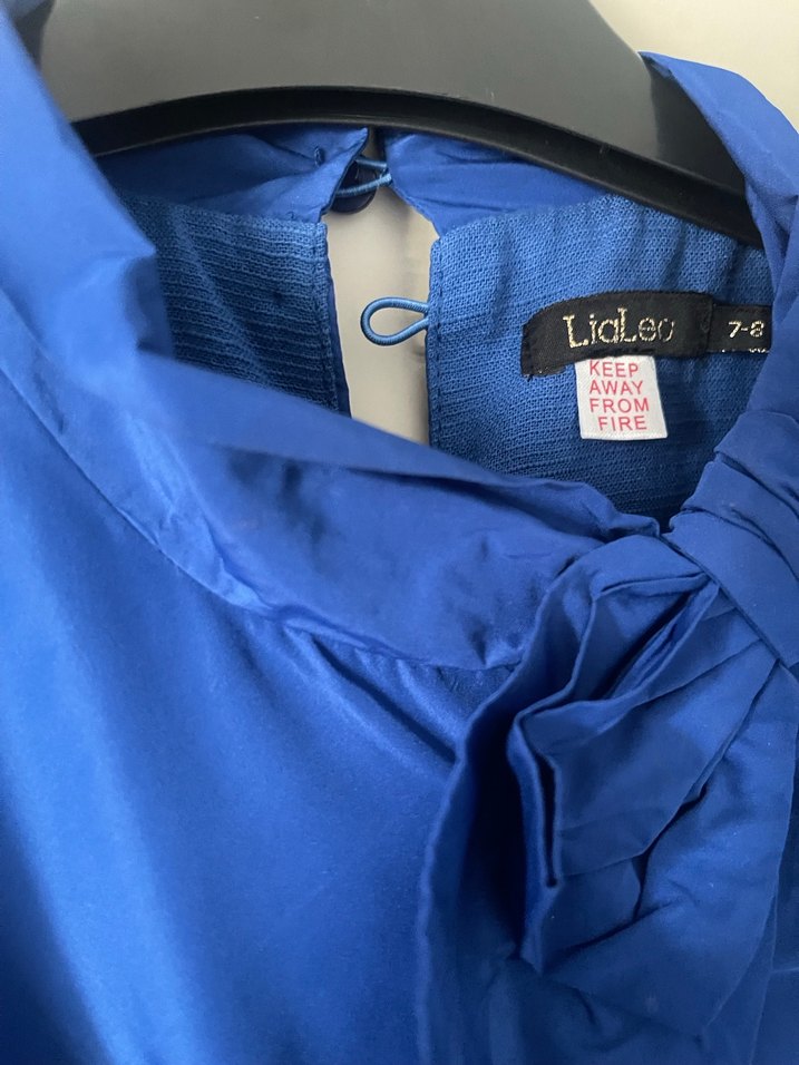 Mavi Fırfırlı Kız Çocuk Elbisesi B&G - Görsel 2