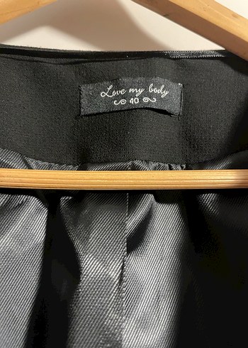 Düğmeli Siyah Kadın Blazer Ceket love my body marka - Görsel 6