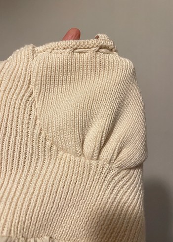 Nakışlı Örgü Beyaz Bohem Büstiyer - Görsel 4