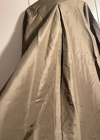 Bej Uzun Keten Kadın elbise - Görsel 4