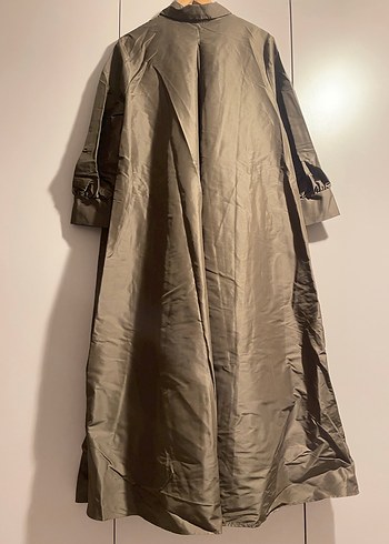 Bej Uzun Keten Kadın elbise - Görsel 5