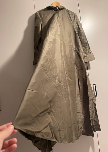 Bej Uzun Keten Kadın elbise - Görsel 2