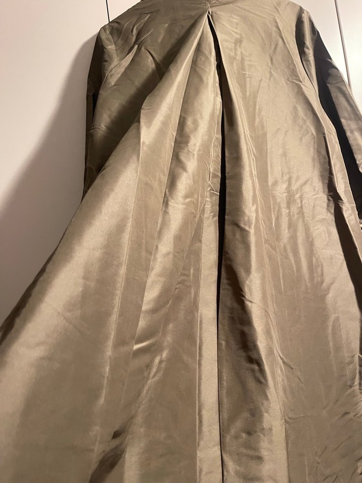 Bej Uzun Keten Kadın elbise - Görsel 4