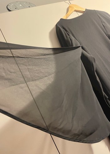 Siyah Uzun Salaş Kadın Elbise - Görsel 3