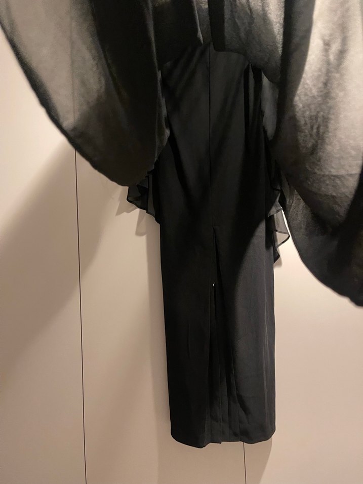 Siyah Uzun Salaş Kadın Elbise - Görsel 5