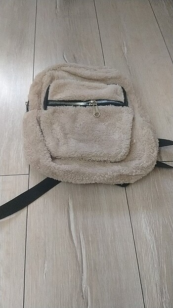 Yeni ürün peluş sırt çantası taş rengi 