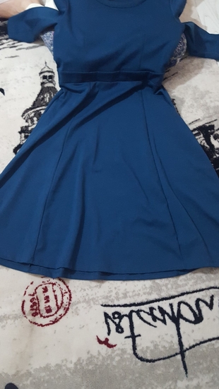 xl Beden mavi Renk Kışlık elbise 