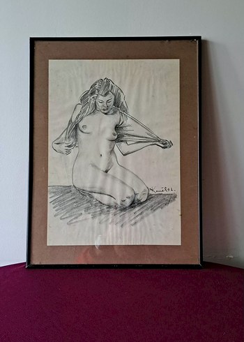 Kara Kalem Nude Çizg Boy 41.50 Genişlik 31 cm En 1.50 cm - Görsel 18