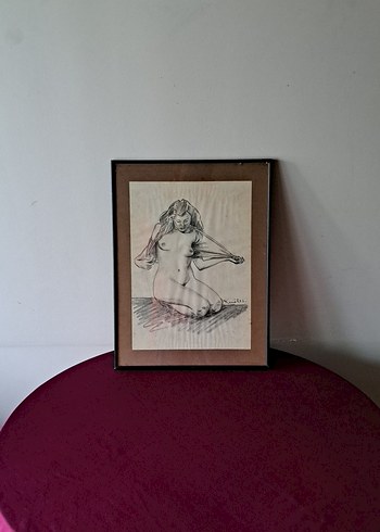 Kara Kalem Nude Çizg Boy 41.50 Genişlik 31 cm En 1.50 cm - Görsel 14