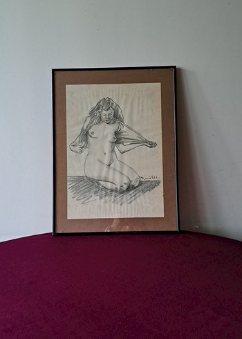 Kara Kalem Nude Çizg Boy 41.50 Genişlik 31 cm En 1.50 cm - Görsel 10