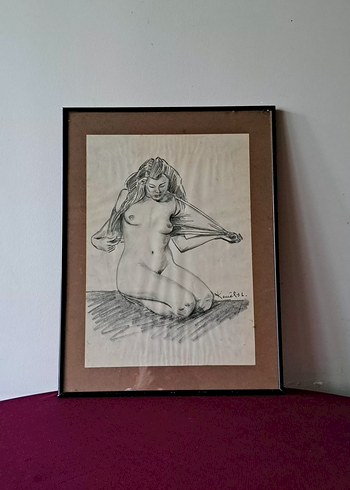 Kara Kalem Nude Çizg Boy 41.50 Genişlik 31 cm En 1.50 cm - Görsel 15