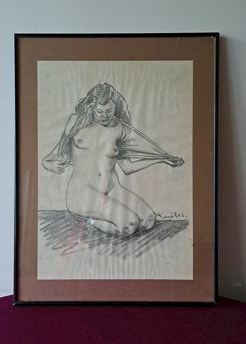 Kara Kalem Nude Çizg Boy 41.50 Genişlik 31 cm En 1.50 cm - Görsel 6