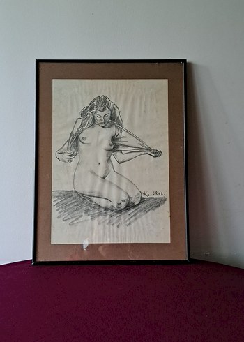 Kara Kalem Nude Çizg Boy 41.50 Genişlik 31 cm En 1.50 cm - Görsel 8