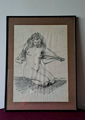 Kara Kalem Nude Çizg Boy 41.50 Genişlik 31 cm En 1.50 cm - Görsel 11