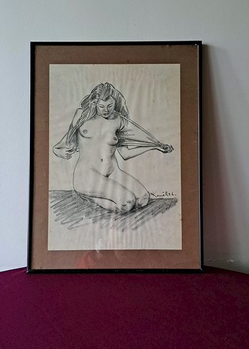 Kara Kalem Nude Çizg Boy 41.50 Genişlik 31 cm En 1.50 cm - Görsel 20