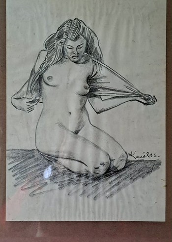 Kara Kalem Nude Çizg Boy 41.50 Genişlik 31 cm En 1.50 cm - Görsel 17