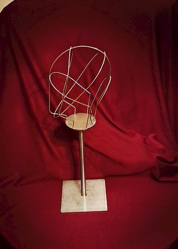 No Face Vintage Metal Manken - Görsel 8