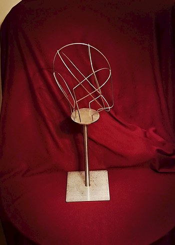 No Face Vintage Metal Manken - Görsel 3