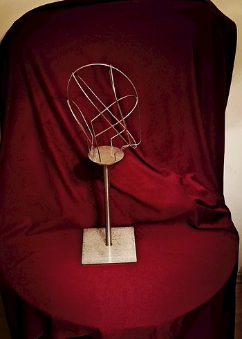 No Face Vintage Metal Manken - Görsel 2