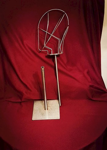 No Face Vintage Metal Manken - Görsel 4