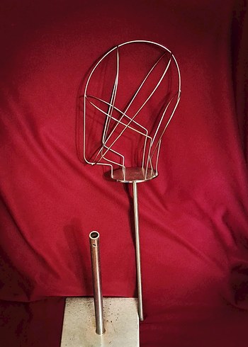 No Face Vintage Metal Manken - Görsel 6