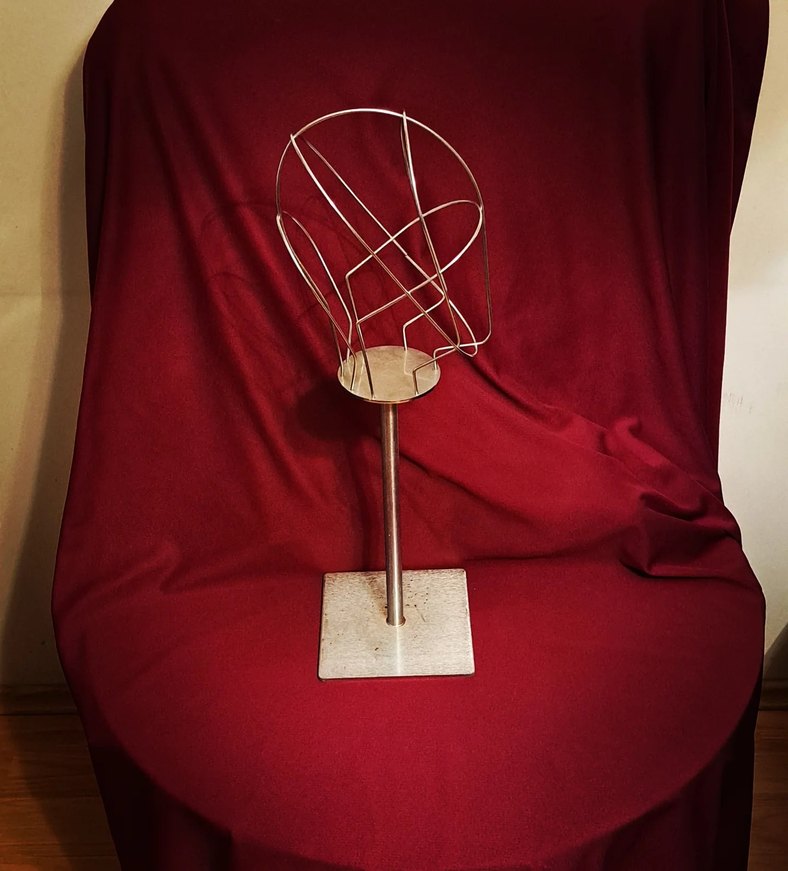 No Face Vintage Metal Manken - Görsel 5