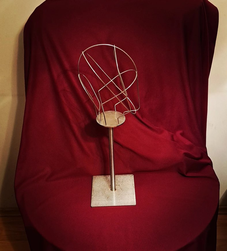 No Face Vintage Metal Manken - Görsel 3