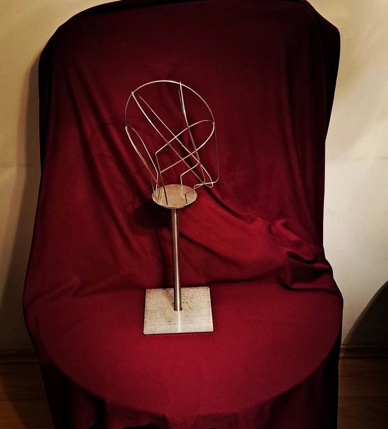 No Face Vintage Metal Manken - Görsel 2