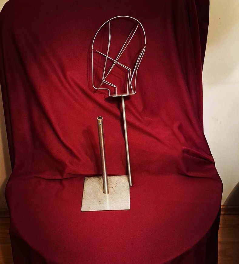 No Face Vintage Metal Manken - Görsel 4