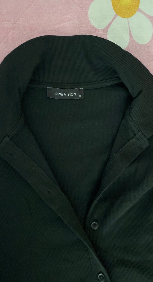 Düğmeli Siyah Uzun Kadın Elbise - Görsel 4