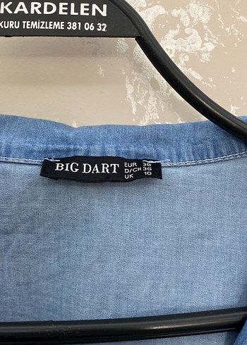 Düğmeli Kot Midi Elbise - Görsel 4