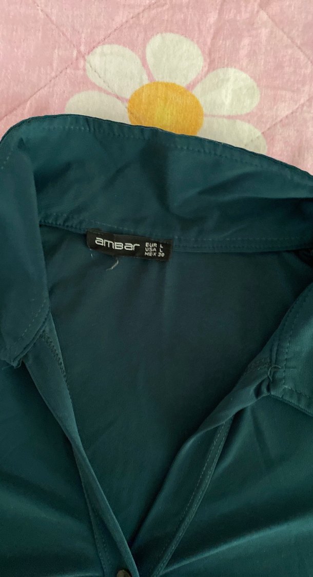 Siyah Kadın Düğmeli Uzun Kollu Bluz - Görsel 4