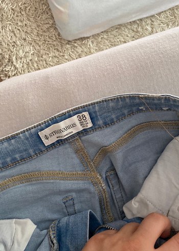 38 Beden mavi Renk Mavi Pastel Tonlu Kadın Denim Jean