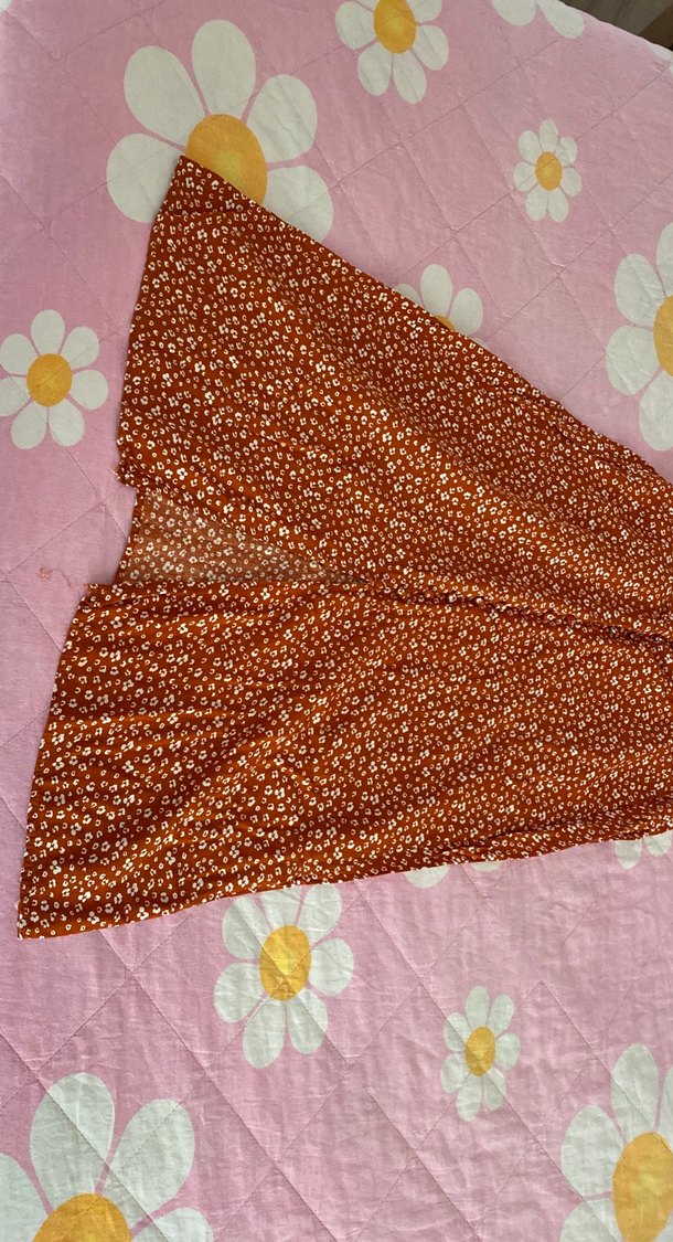 Bohem Uzun Etek, Fırfırlı, Bağlama Desenli, Kahverengi - Görsel 2