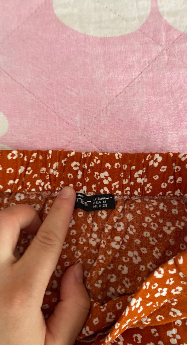 Bohem Uzun Etek, Fırfırlı, Bağlama Desenli, Kahverengi - Görsel 4