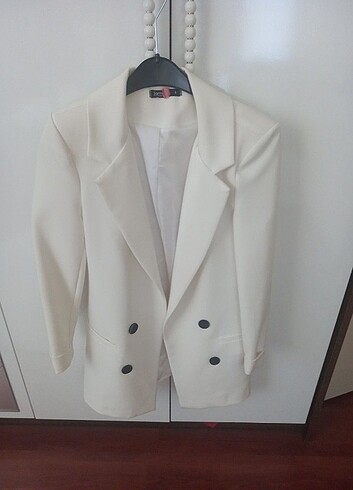 Blazer ceket beyaz