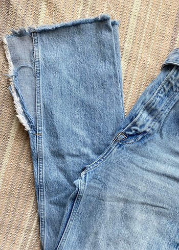 Cros Jean Kadın Mavi Kemerli Denim Pantolon - Görsel 3