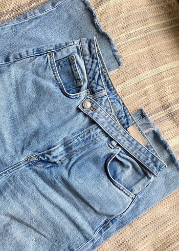 Cros Jean Kadın Mavi Kemerli Denim Pantolon - Görsel 2