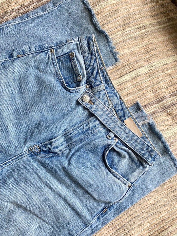 Cros Jean Kadın Mavi Kemerli Denim Pantolon - Görsel 2