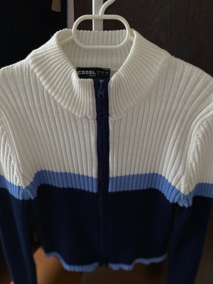 Yüksek Yaka Fermuarlı Kadın Triko Kazak - Görsel 2